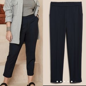 NWT Banana Republic, Hayden Cropped Trouser, Elastic Waist, Black